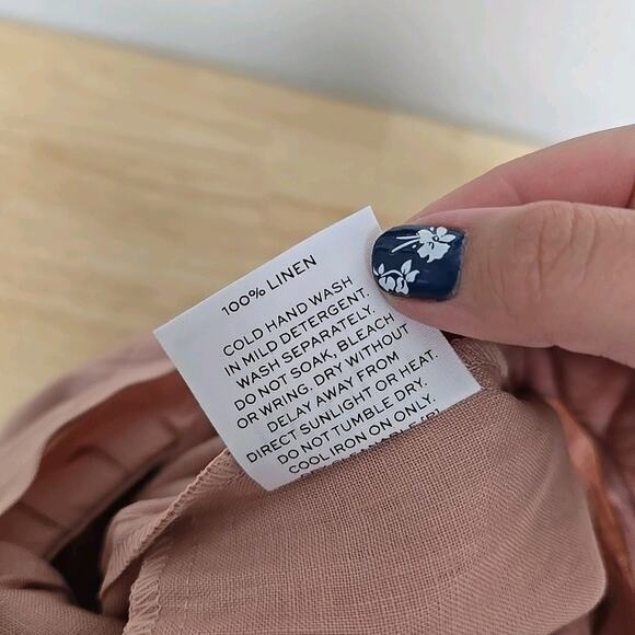 NWT Revolve Rumer Lou Lou Jumpsuit Prima Pink Linen Short Sleeve Tie Waist Sz XS - Picture 5 of 13